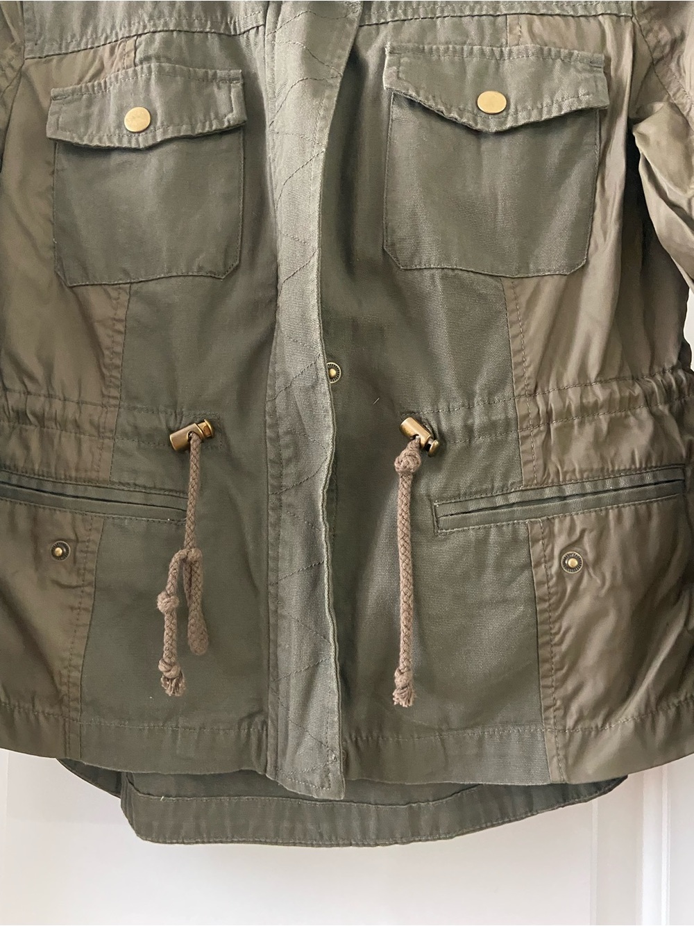 American Rag Olive Utility Drawstring Waist Jacket - Women - Picture 4 of 6